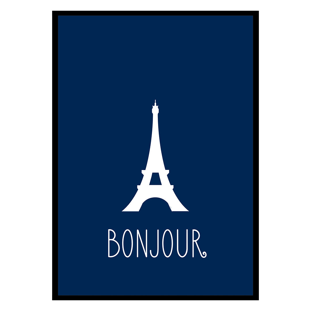 Bonjour Paris Poster