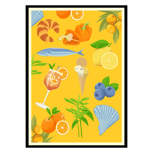 Flavors of Cinque Terre Italy Poster