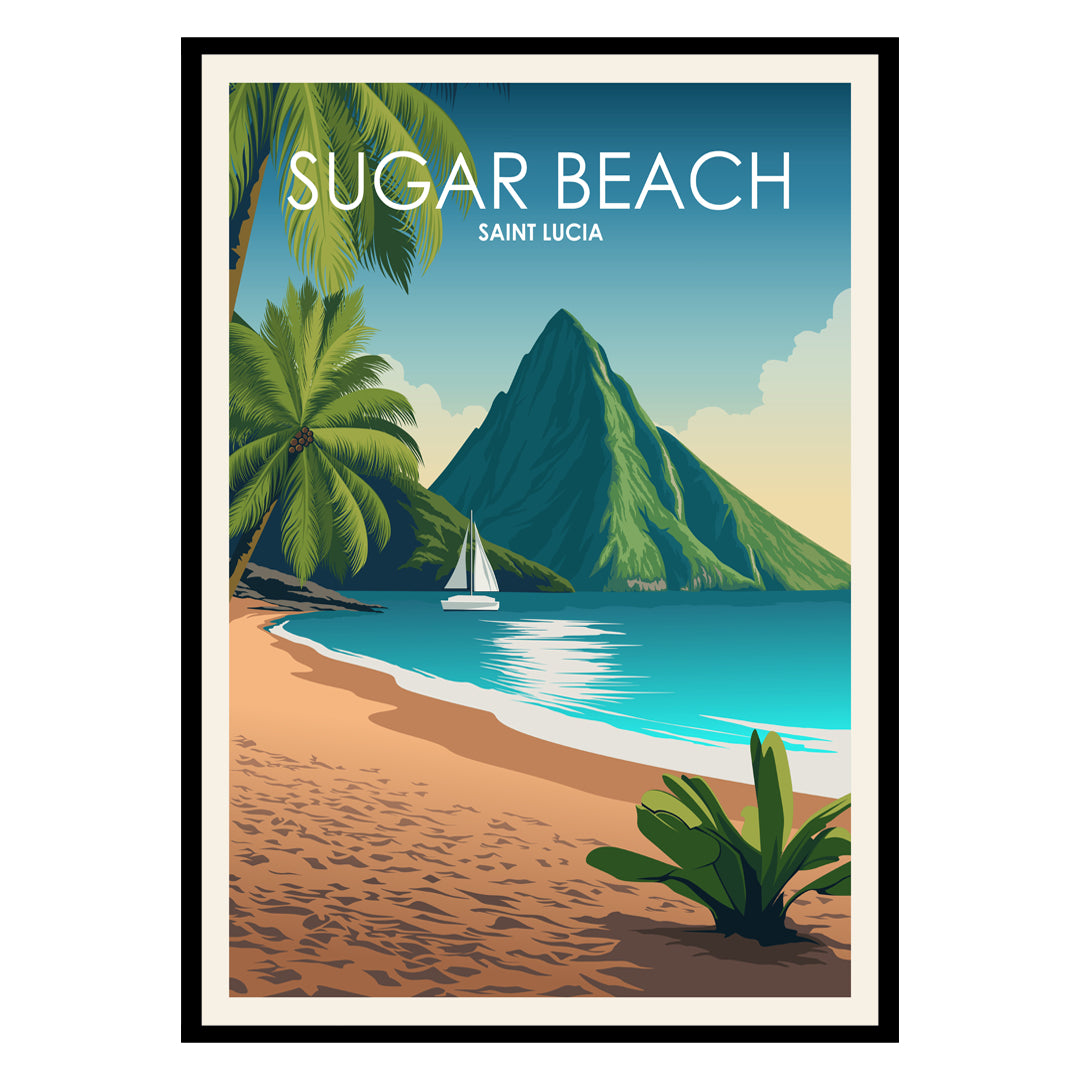 Sugar Beach Saint Lucia Poster