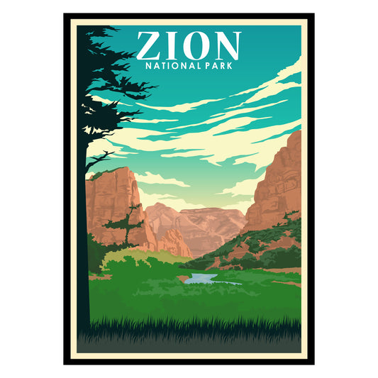 Zion National Park US Poster