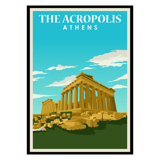 Marble Pillars Under Attic Sunlight Poster