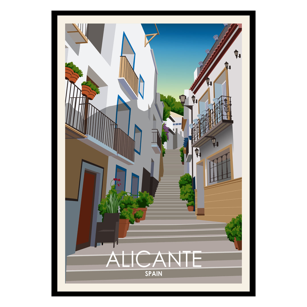 Alicante's Crimson Salt Lagoons Poster