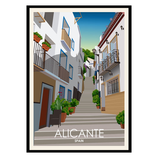Alicante's Crimson Salt Lagoons Poster