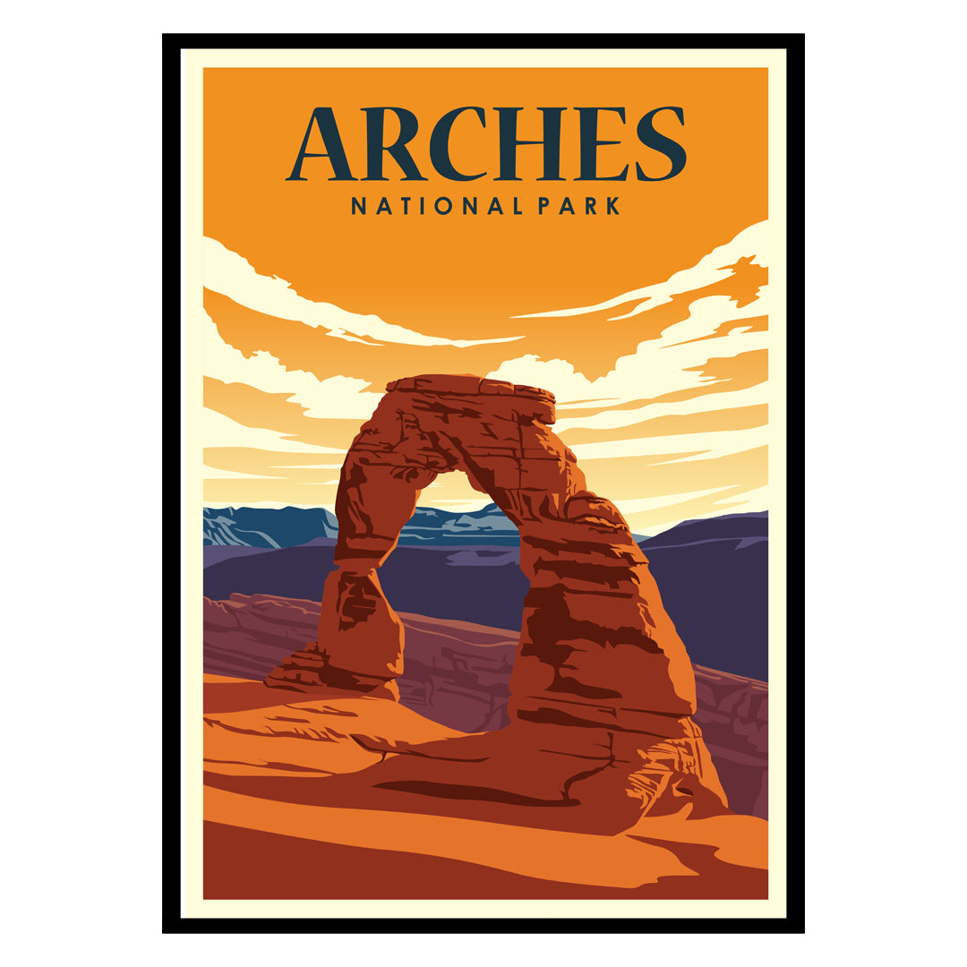 Delicate Arches Framing Red Rock Horizons Poster