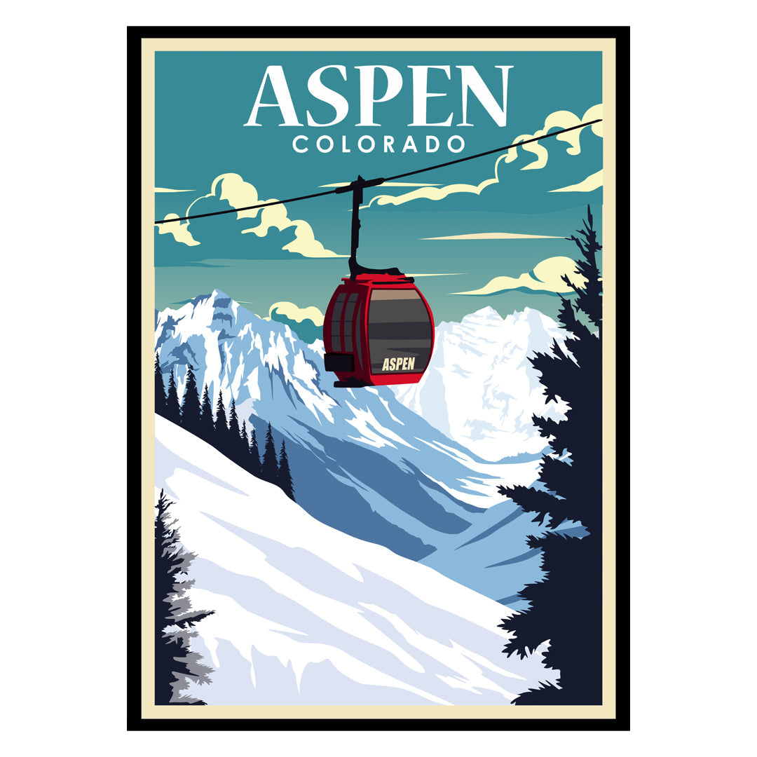 Snow-Draped Peaks of Aspen Highlands Poster
