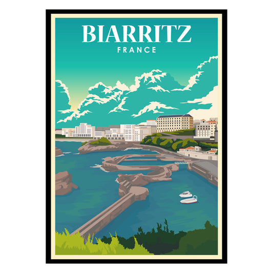 Biarritz's Rocher de la Vierge Wavescape