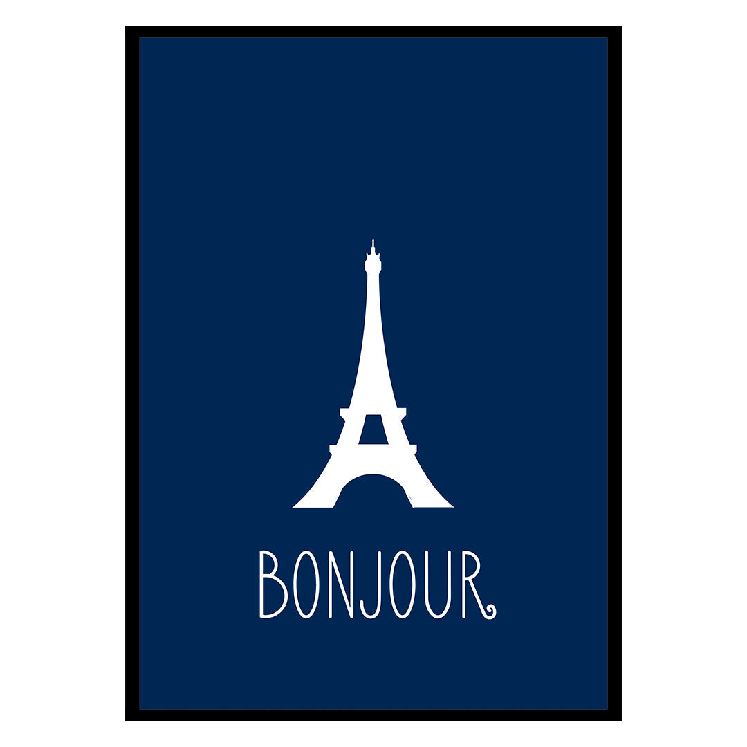 Bonjour Paris: Dawn Over Eiffel Silhouette