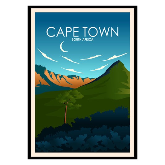 Table Mountain Mist Cape Town Poster