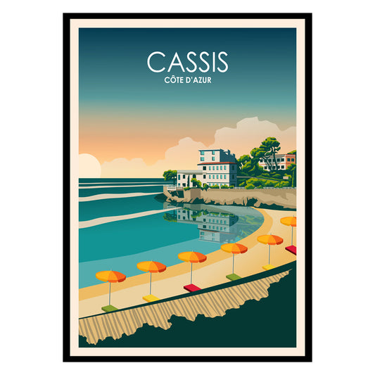 Cassis Harbor Glow: Côte d'Azur Poster