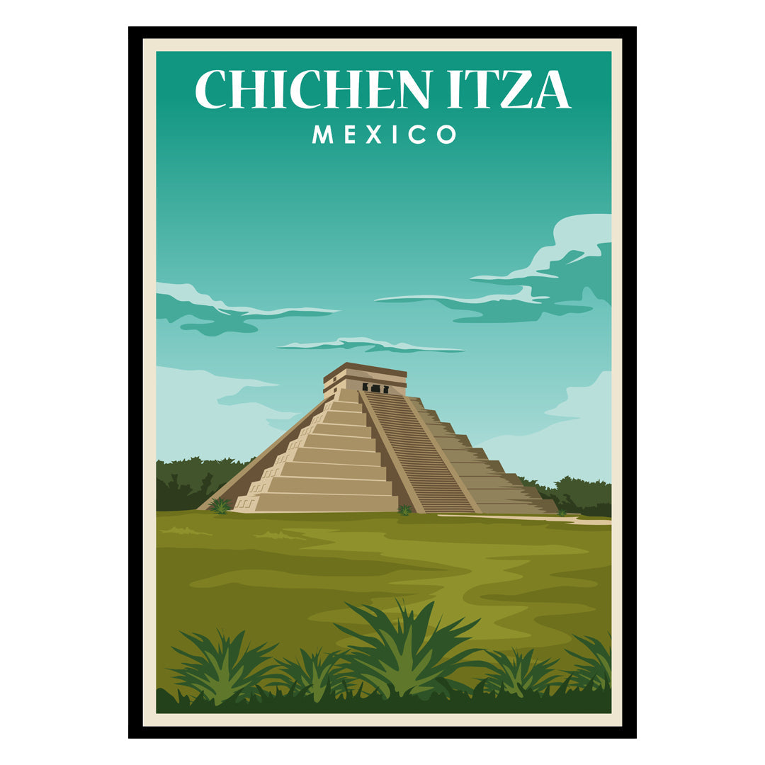 Chichen Itza at Dusk: Mayan Stone and Sky
