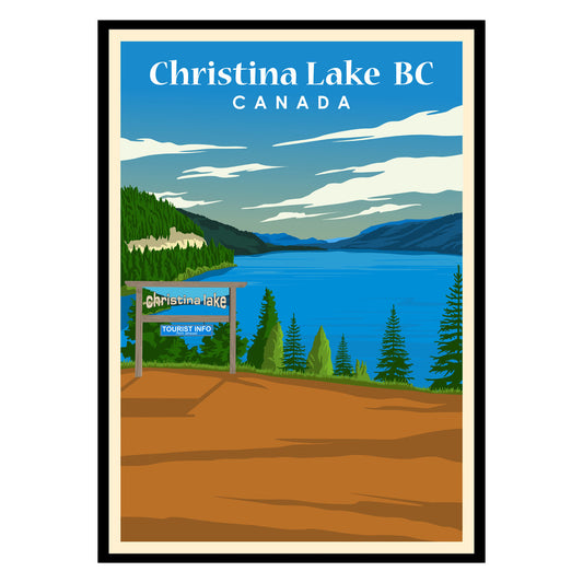 Christina Lake Poster in Twilight Blue