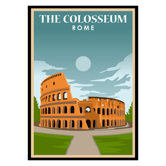 Sun-Drenched Colosseum: A Rome Poster for Your Wall