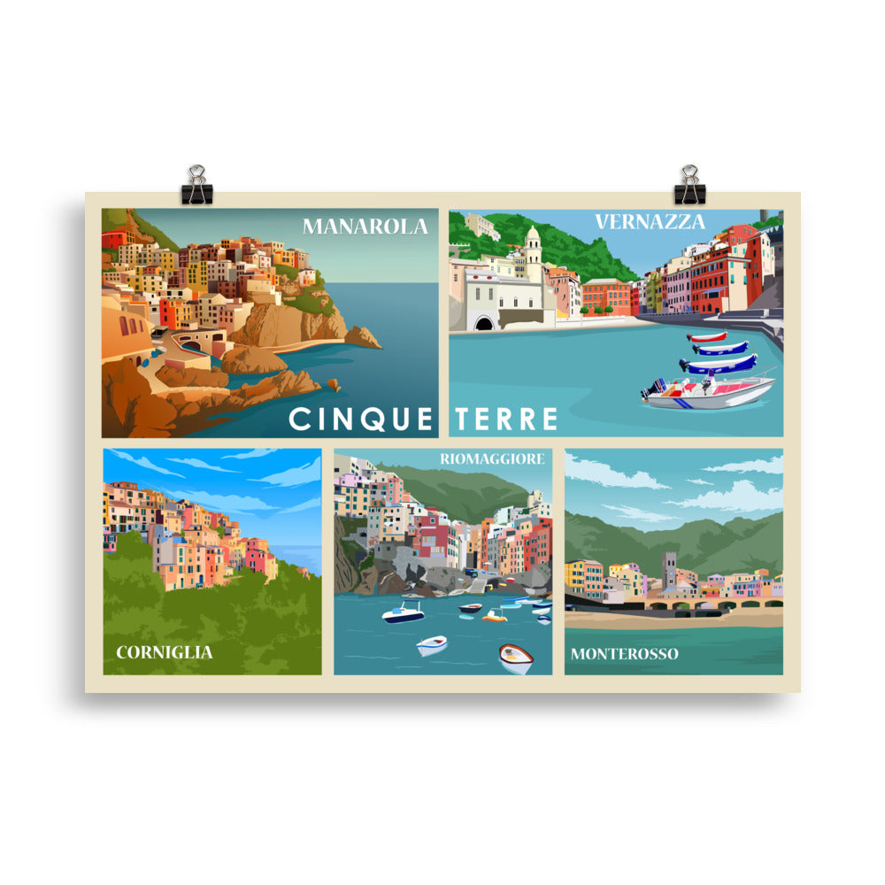 Cinque Terre’s Coastal Light in No2 Poster