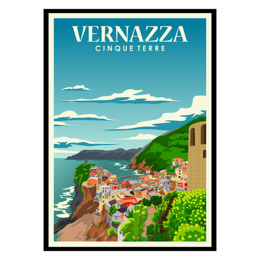 Cinque Terre: Sun-Drenched Cliffside Village Poster