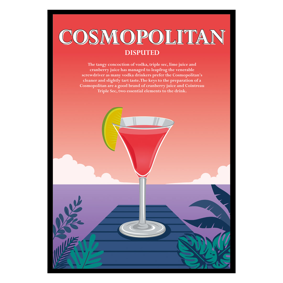 Cosmopolitan Cocktail Poster