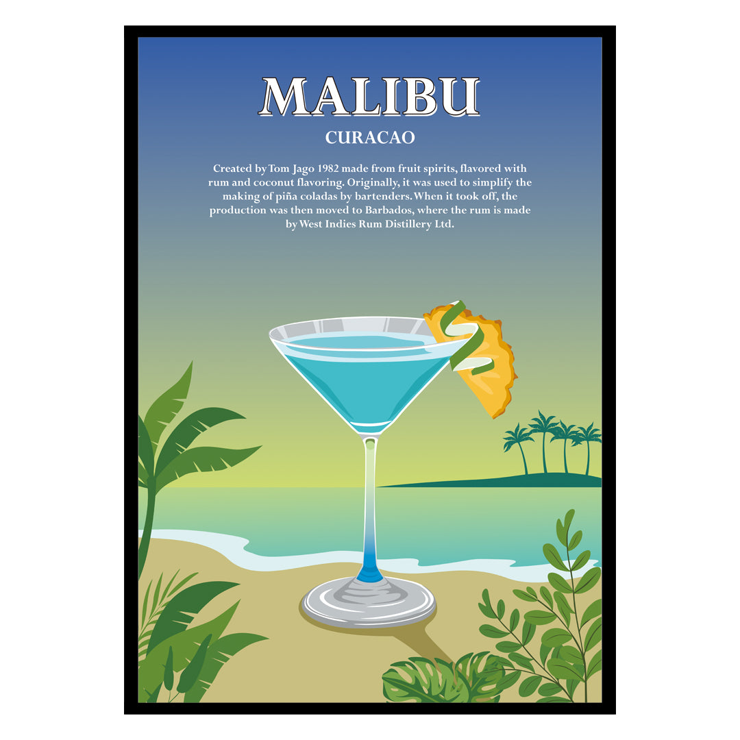 Malibu Cocktail Poster