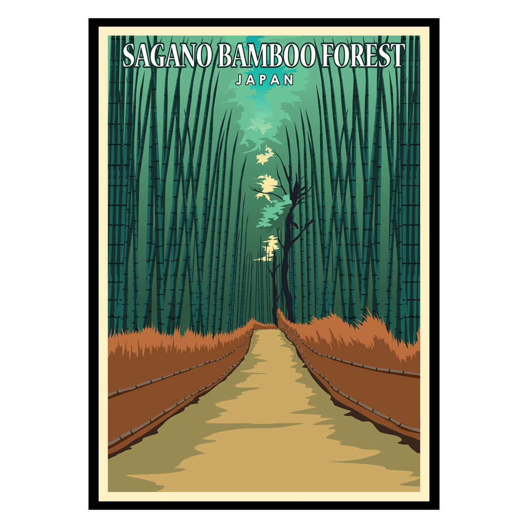 Sagano Bamboo Forest Japan Poster