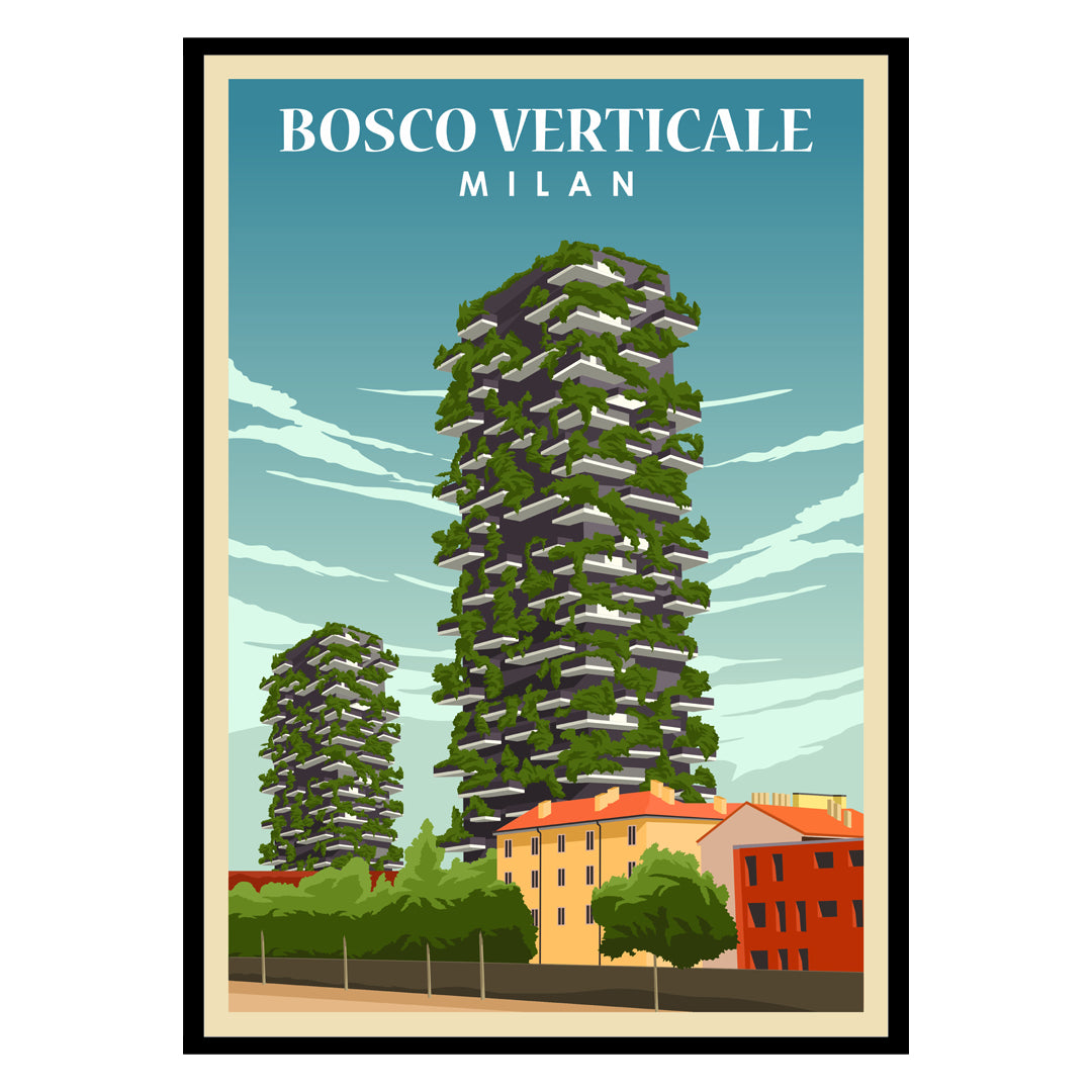 Bosco Verticale Milan Italy Poster