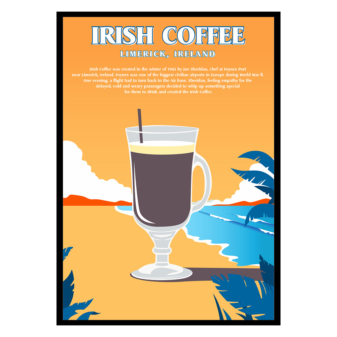 Irish Coffee Cocktail Poster