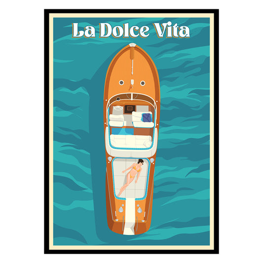 La Dolce Vita Riva Italy Poster
