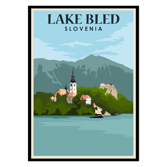 Lake Bled Slovenia Poster