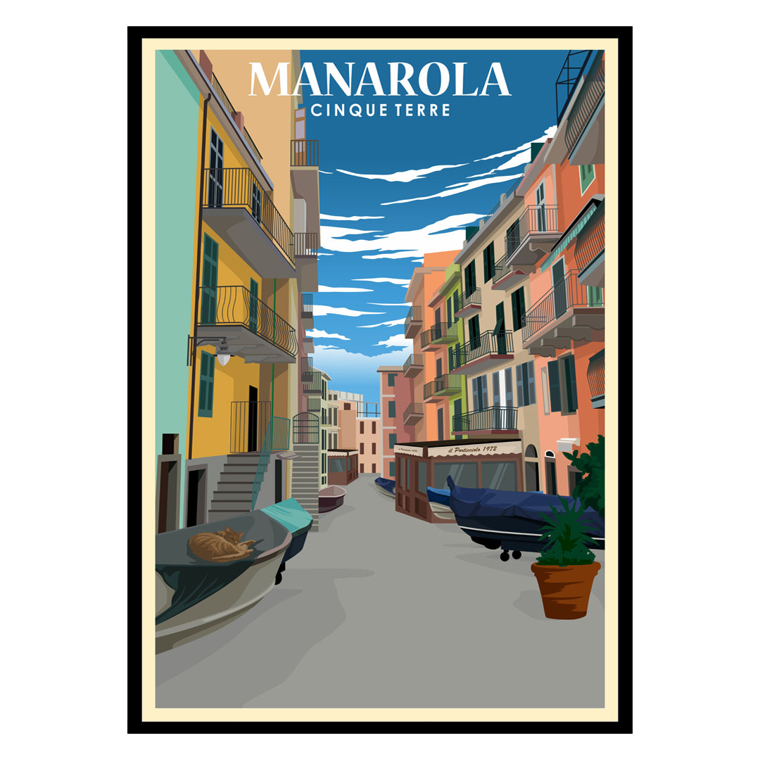 Manarola Town Cinque Terre Poster