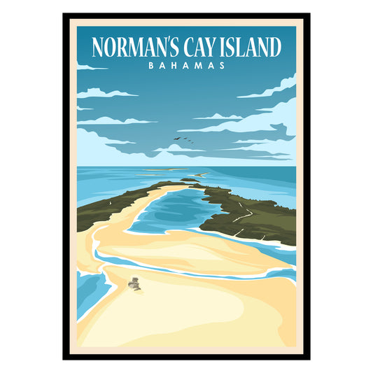 Norman's Cay Island Bahamas Poster