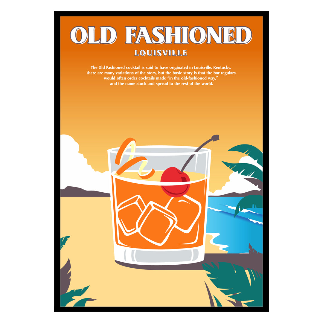 Old Fashioned Cocktail Poster