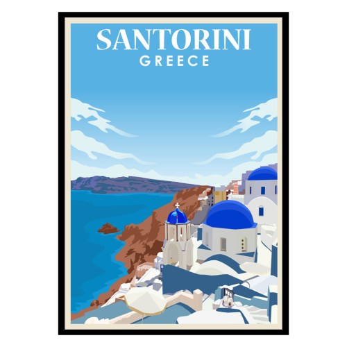 Santorini Greece Poster