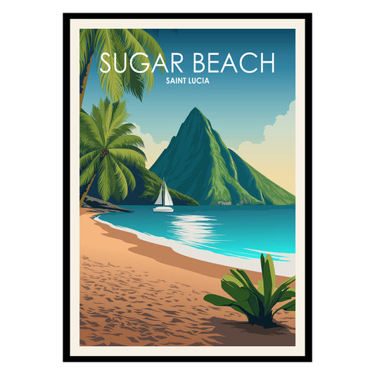 Sugar Beach Saint Lucia Poster