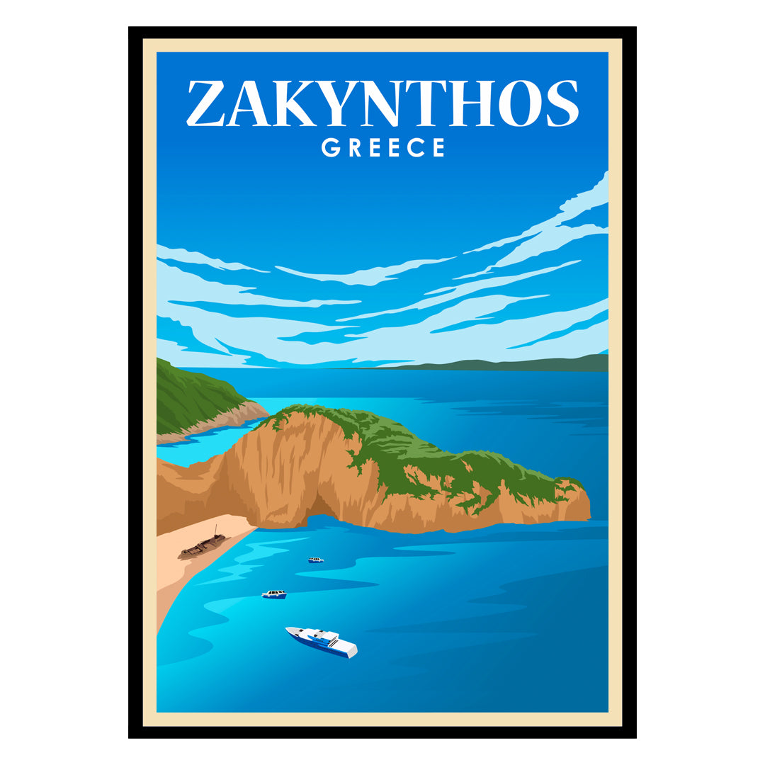 Zakynthos Zante Greece Poster